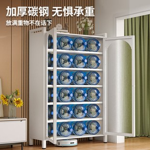 钢制阳台防尘置物收纳柜带门儿童衣柜家用卧室客厅多层落地储物柜