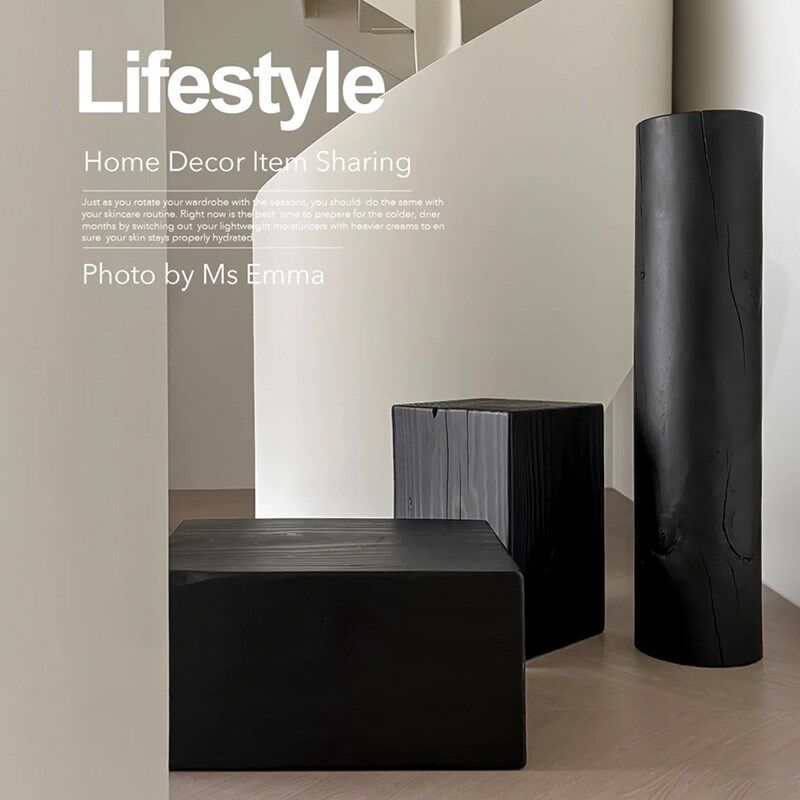 原木墩子花架碳化客厅茶几边几摆件侘寂风民宿根雕底座实木盆景架,家居饰品,落地摆件,淘宝优惠券,粉丝福利购,淘宝优惠卷