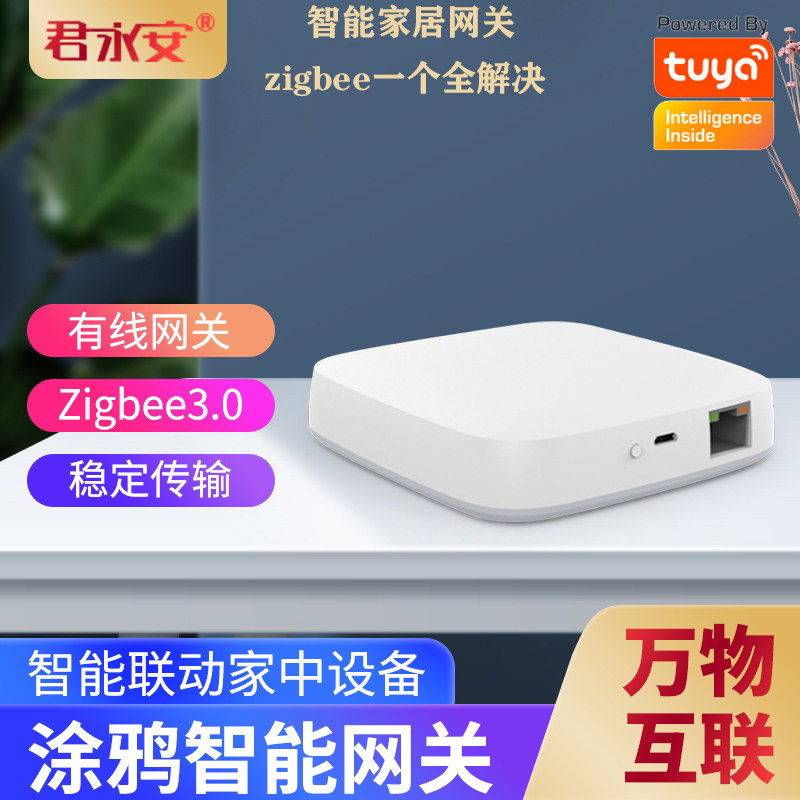 zigbee智能APP系统网关主机多功能H网络智慧控制中心语音智能涂鸦