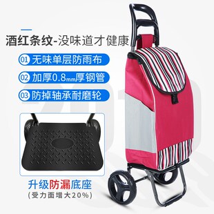 买菜车小拉车家用布袋老年人购物拉杆轮子手推车网红轻便携折叠篮