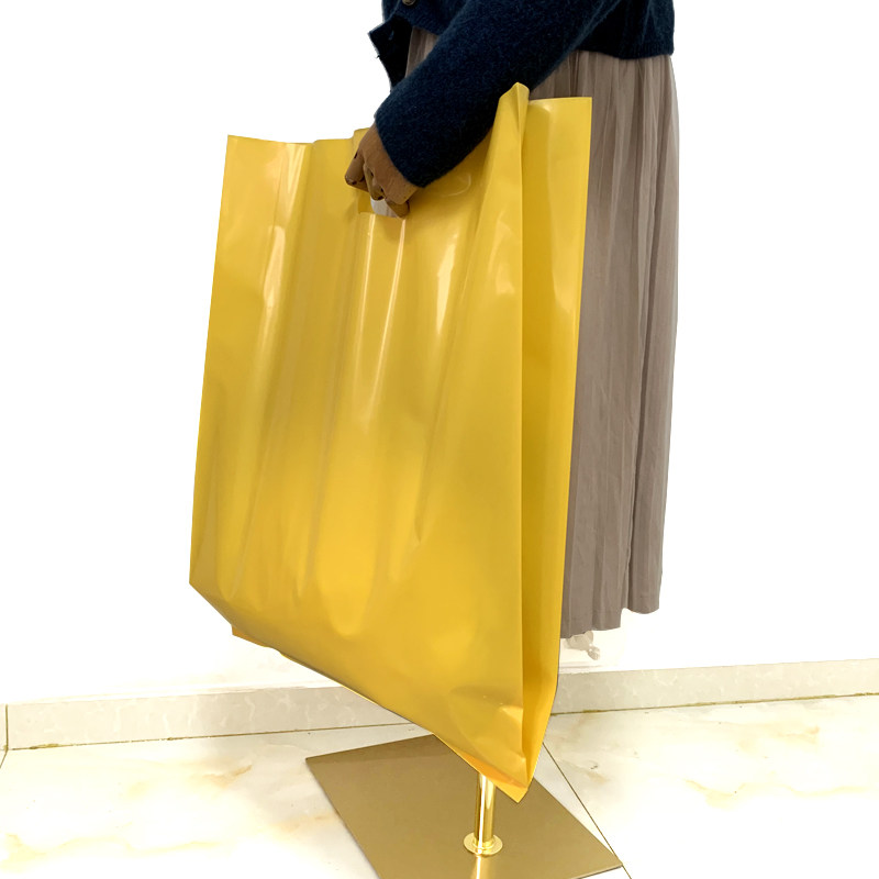 超大号黄色塑料袋服装店手提袋定制logo购物袋玻璃袋包装袋礼品袋