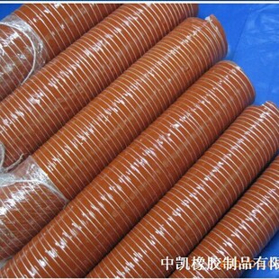 加强耐用-60~300度红色耐高温风管.矽胶高温风管内径38MM 4米/条