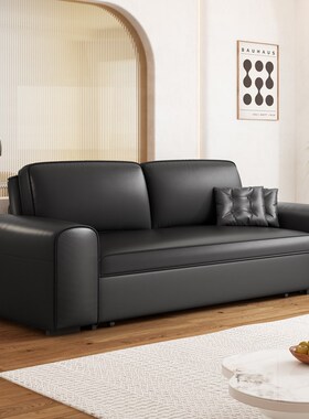 诧寂风大黑牛e直排沙发床客厅两用折叠储物小户型多功能猫抓皮沙