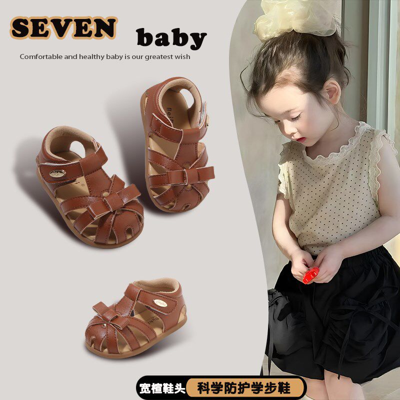 夏款女宝宝凉鞋0-1一2岁儿童软底学步鞋防滑女婴儿鞋子幼儿公主鞋