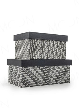 MOONb慕空间样板房花纹收纳盒衣帽间装饰品收纳箱摆件道具软装陈