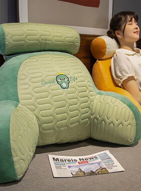 丝绒床头靠垫软j包靠枕大靠背床上玩手机宿舍看书抱枕沙发护腰