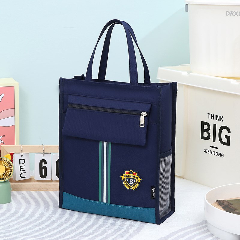 新款小学生书袋男女孩补习袋韩版儿童防水轻便手提袋大容量文件袋