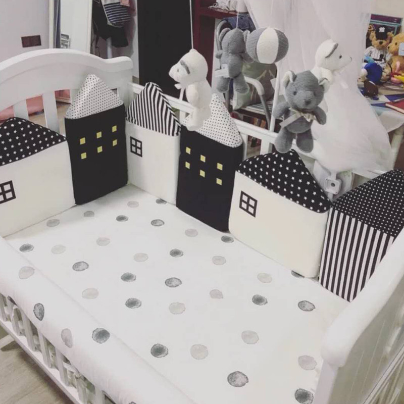 婴儿床围栏e软包拼接床围挡布全棉防撞头部安全靠垫宝宝床围可拆