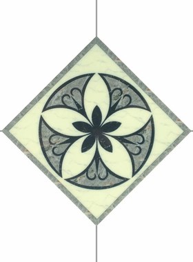 2N圆形地贴地面夜光角花贴瓷砖对角贴纸美缝装饰T客厅地板砖防水