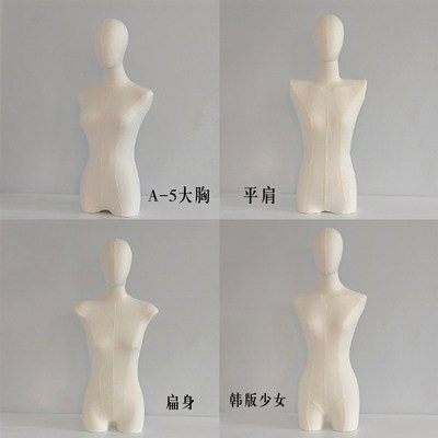 服装店模特道具女橱窗展示架子半身假人偶人台带头女模头发拍摄