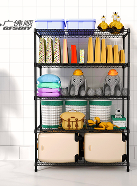 新款卧室行李箱置物架5层玩具衣物收纳J整理架储物箱盒子简易架子