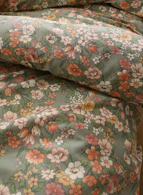 沫然花季 耐脏好看纯棉被套单件1.51.82.0全棉S斜纹被罩单双人田