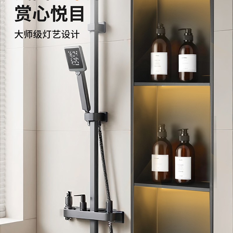 304不锈钢壁龛嵌入式卫生间内嵌壁龛定制带灯款成品浴室置物架