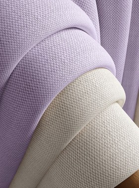 卧室窗帘窗帘杆一整套伸缩杆紫色高级感布免打孔安装遮光2025新款