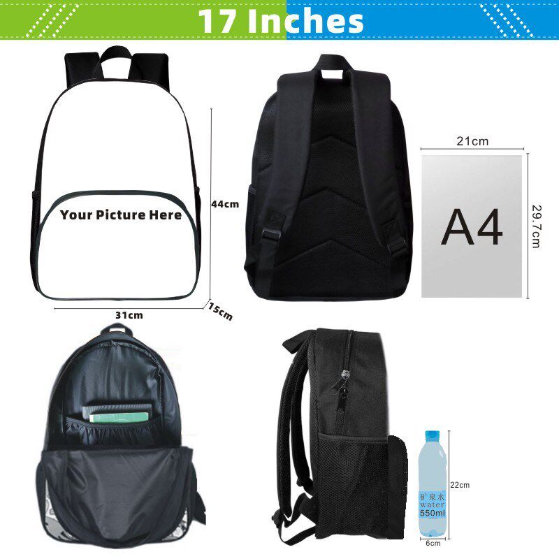 儿童书包三件套中小学生背包幼儿园男女双肩包来图起订多尺寸