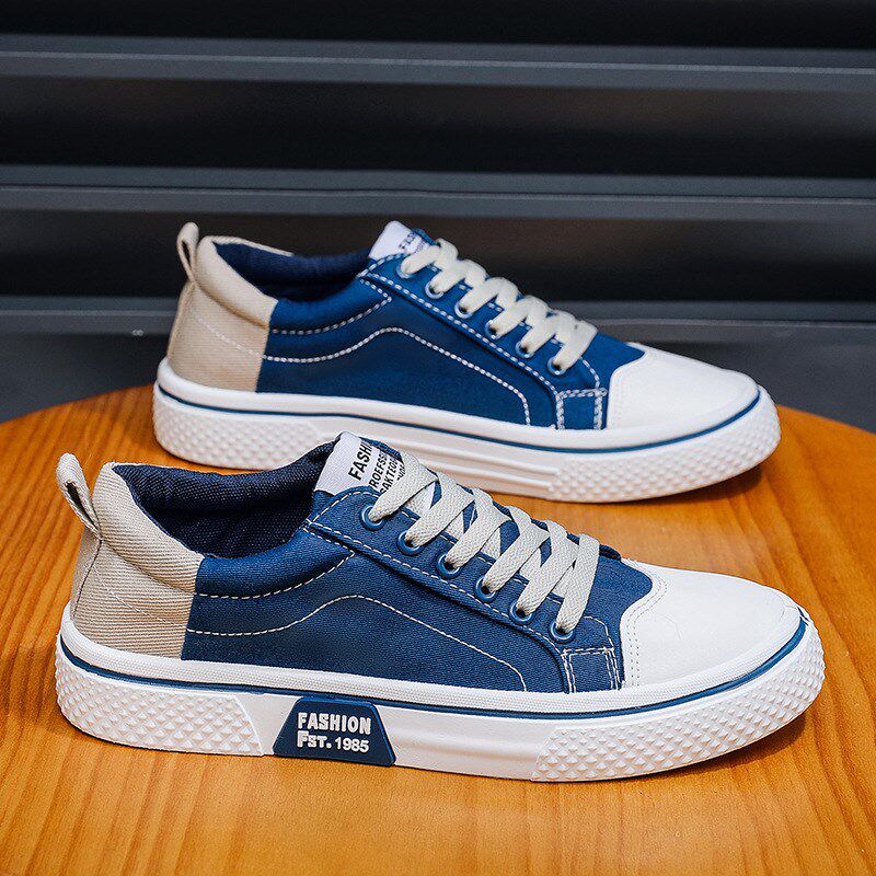 男款春夏季新款透气帆布鞋百搭滑板鞋软底休闲运动潮流时尚跑步