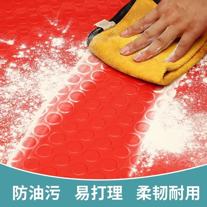 加强牛筋PVC防滑垫工厂仓库阻燃抗压地垫厨房卫生间防水防潮地胶
