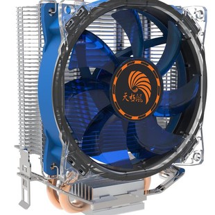天极风冰尊400炫彩灯 2铜热管cpu风扇超静音 散热器1151 1155风扇