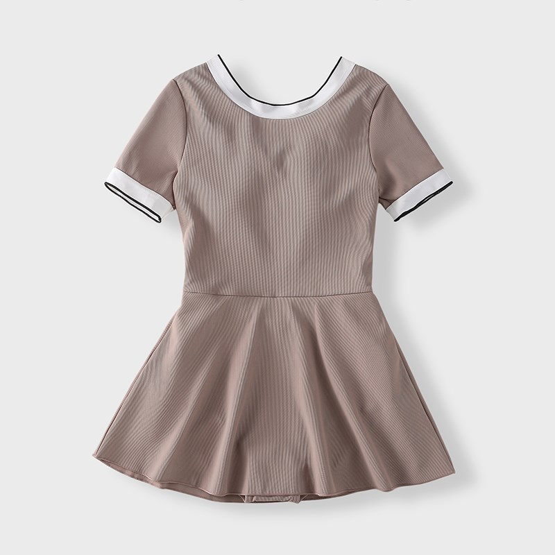 女童泳衣中小童连体宝宝亲子母女游泳衣少女学生时尚泳装女孩新款