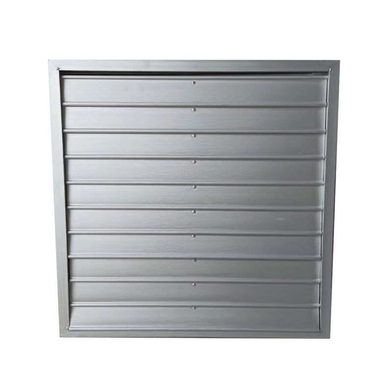 方形方管边框百叶窗通风机室外防雨防护罩铝合金风口自垂百叶防回