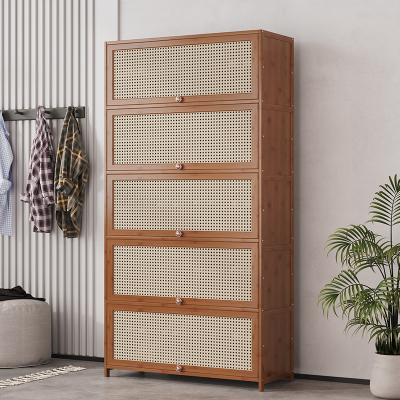 鞋柜门口家用玄关柜一体入门实木入户楼道新款阳台收纳鞋架置物柜