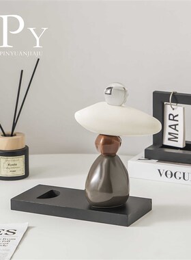 时来运转办公室书房桌面摆件客厅玄关电视柜高级感小众创意工艺品