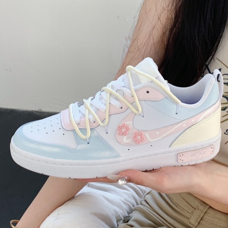 球鞋定制 Nike Court Borough Low 春和花屿樱花少女百搭低帮板鞋