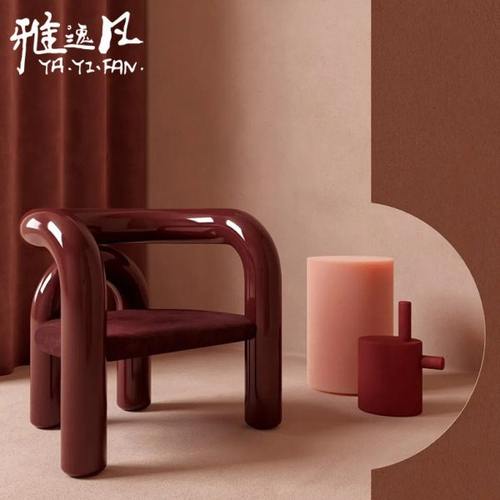 北欧现代轻奢创意玻璃钢异形扶手弯管单人沙发椅电镀休闲客厅椅子