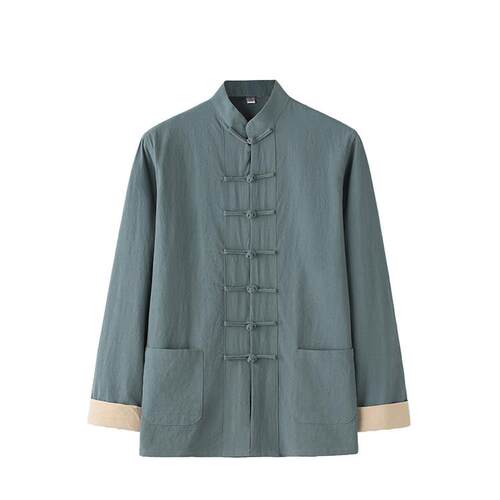 棉麻唐装休闲新中式中山