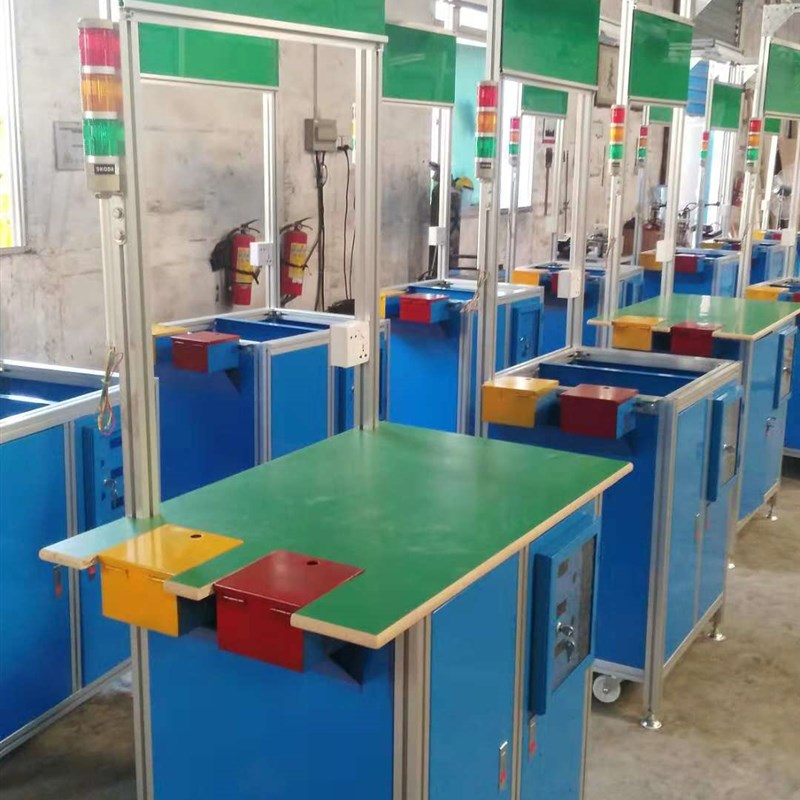 东莞非标设计制作带灯工作台铝合金工作台精益管工作台