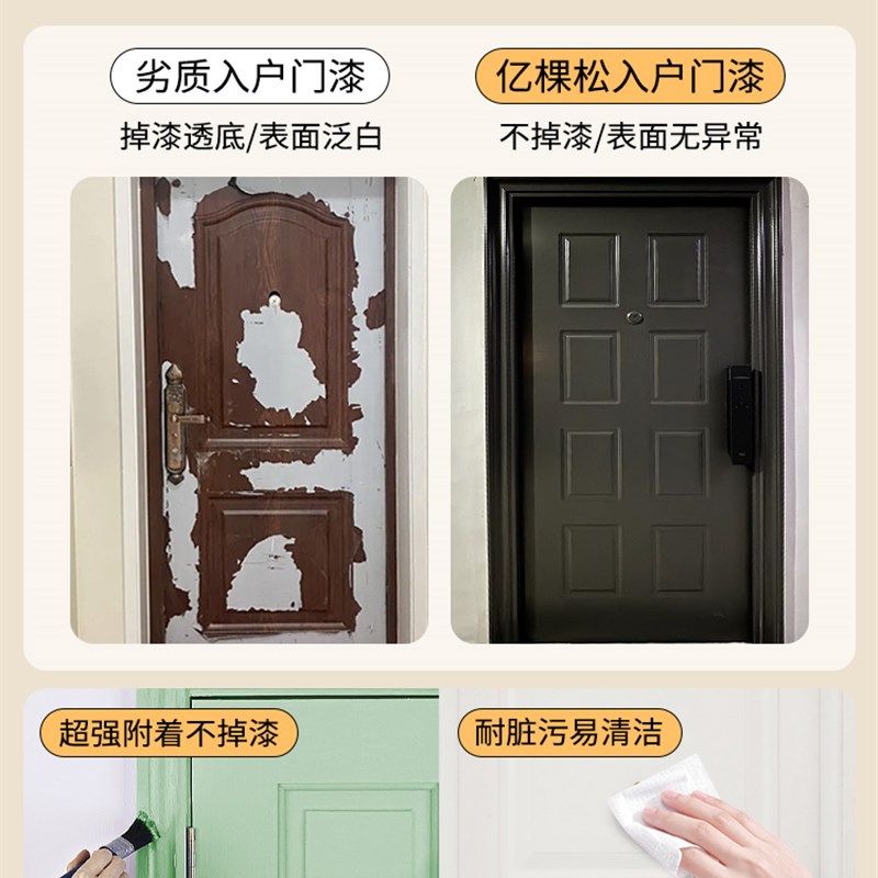 防盗门油漆金属漆入户门改色旧铁门大门翻新换色自刷水性漆自喷漆
