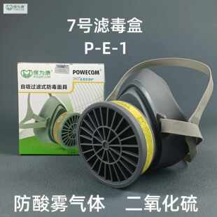 保为康3607E防毒面具酸性氯气体硫化氢化工喷漆农药口罩3600面罩