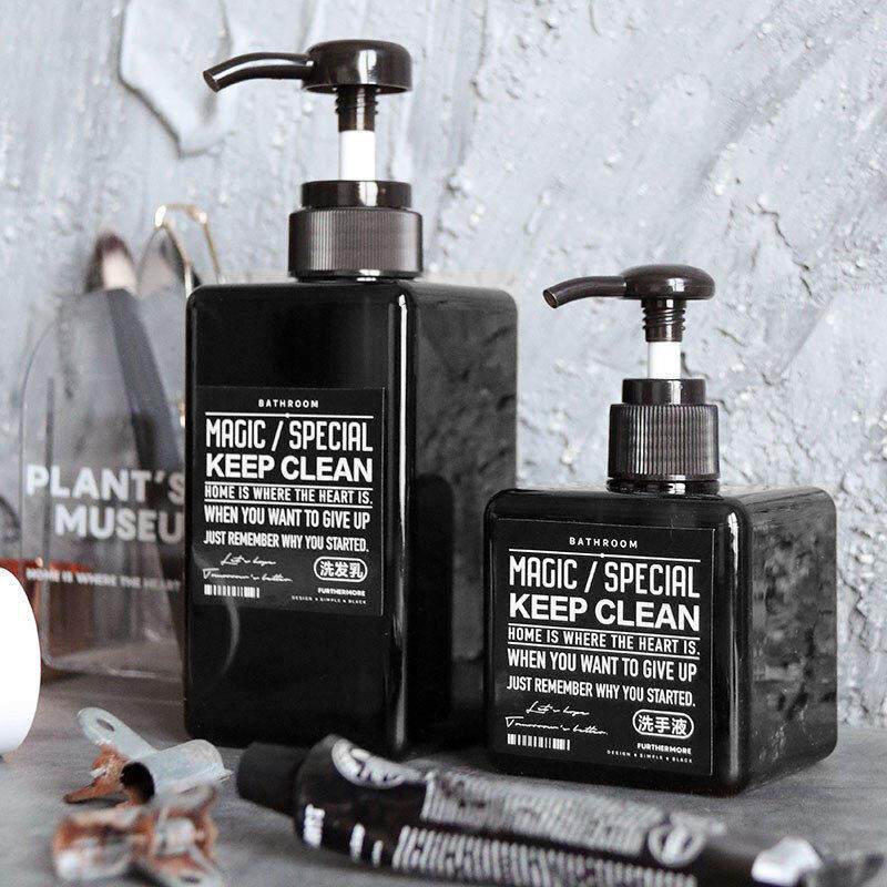 ins北欧洗发水分装瓶 酒店浴室替换沐浴露洗手液塑料空瓶子按压式