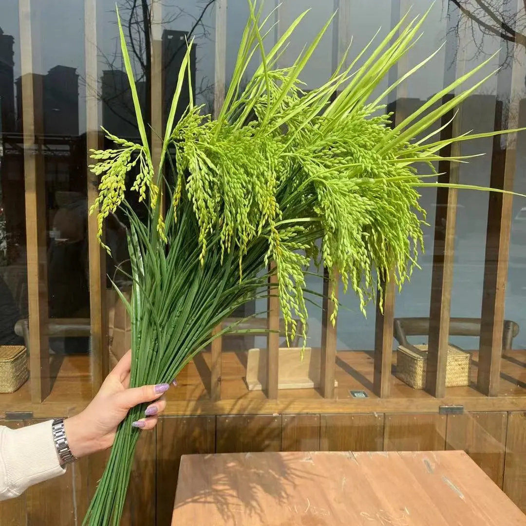 彷真水稻摆件花束稻穗餐厅农作物麦穗装饰户外农博造景五谷道具