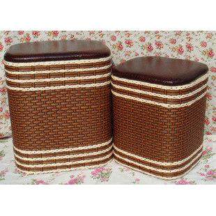 田园藤编收纳凳坐凳实木储物凳床尾凳换鞋凳坐箱小凳子穿鞋凳特价,收纳整理,收纳凳,淘宝优惠券,粉丝福利购,淘宝优惠卷