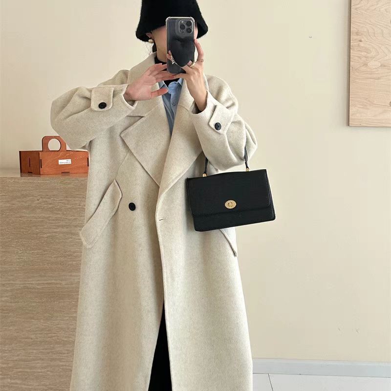 【新KAIROS.澳毛】羊毛韩系时尚休闲羊毛大衣秋冬长款大衣20255