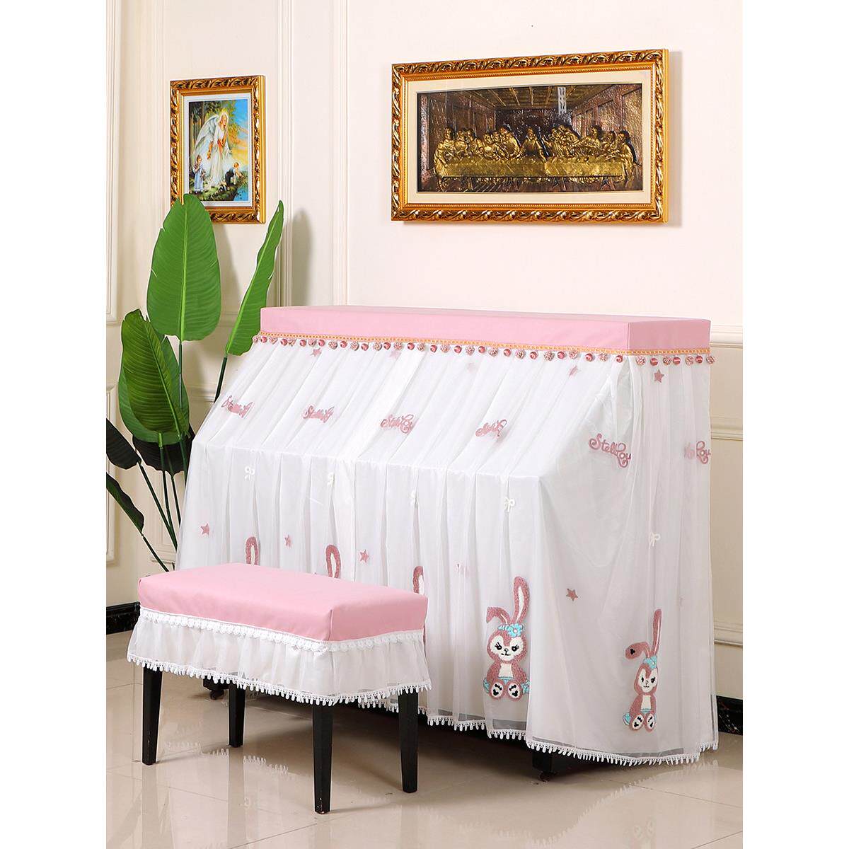 网红钢琴罩防尘罩全罩轻奢高档钢琴盖布现代简约半罩高级感琴凳套