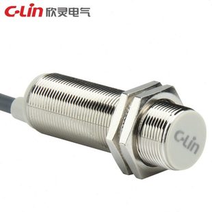 Lin欣灵 三线PNP 电感式 5P1长圆柱传感器 NO常开 接近开关LJA18