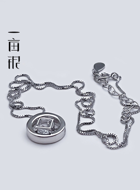 S925纯银魔方框吊坠简约几何百搭