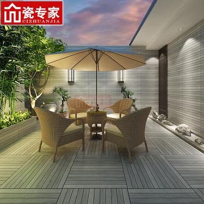 木纹砖地砖户外室外防滑院子花园别墅仿实木塑木地板瓷砖庭院地砖