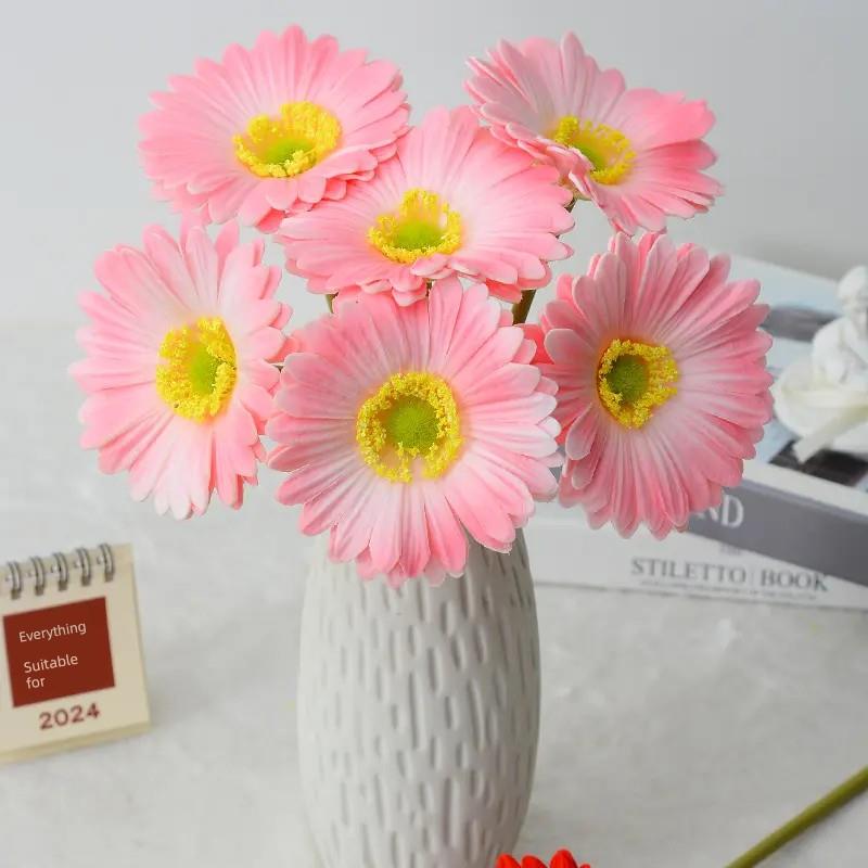 高反真非洲菊单朵人造花富朗花家居装饰餐桌装饰婚礼假花摄影道具