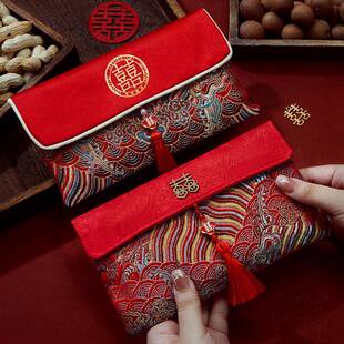 红包结婚专用大号改口万元2025新款中式高档布艺父母见面礼喜包