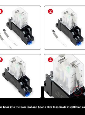 固定钩小型中间继电器底座Pyf08A Pyf14A Hh52P 54P防摔扣H3Y