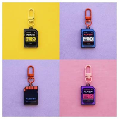 心跳回忆MemoryCard亚克力钥匙扣创意包包装饰挂件时尚个性礼物
