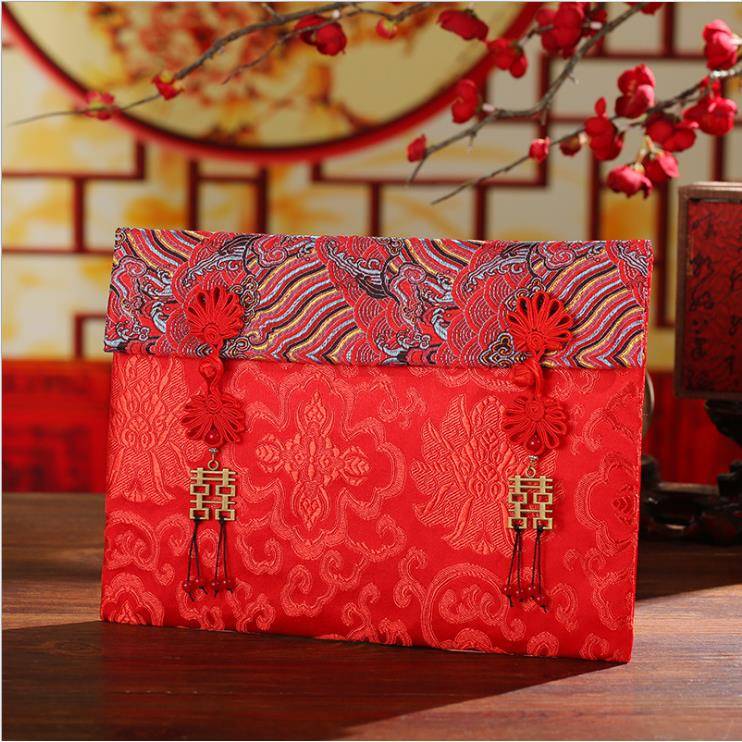 结婚布艺红包超大礼金聘礼包3万10W元大红包改口袋订婚万元利是封