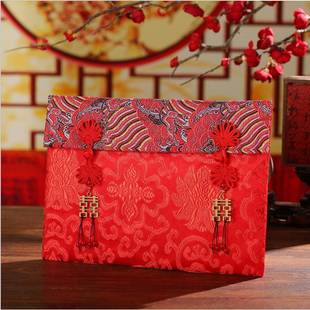 结婚布艺红包超大礼金聘礼包3万10W元大红包改口袋订婚万元利是封