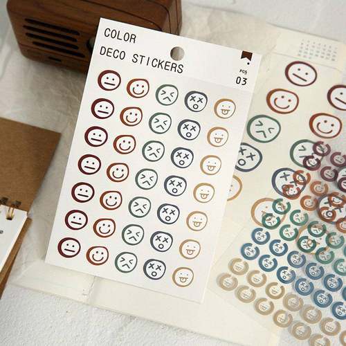 小日子不翻篇素材贴纸基础图形表情包pet盐系ins创意手账DIY墙贴