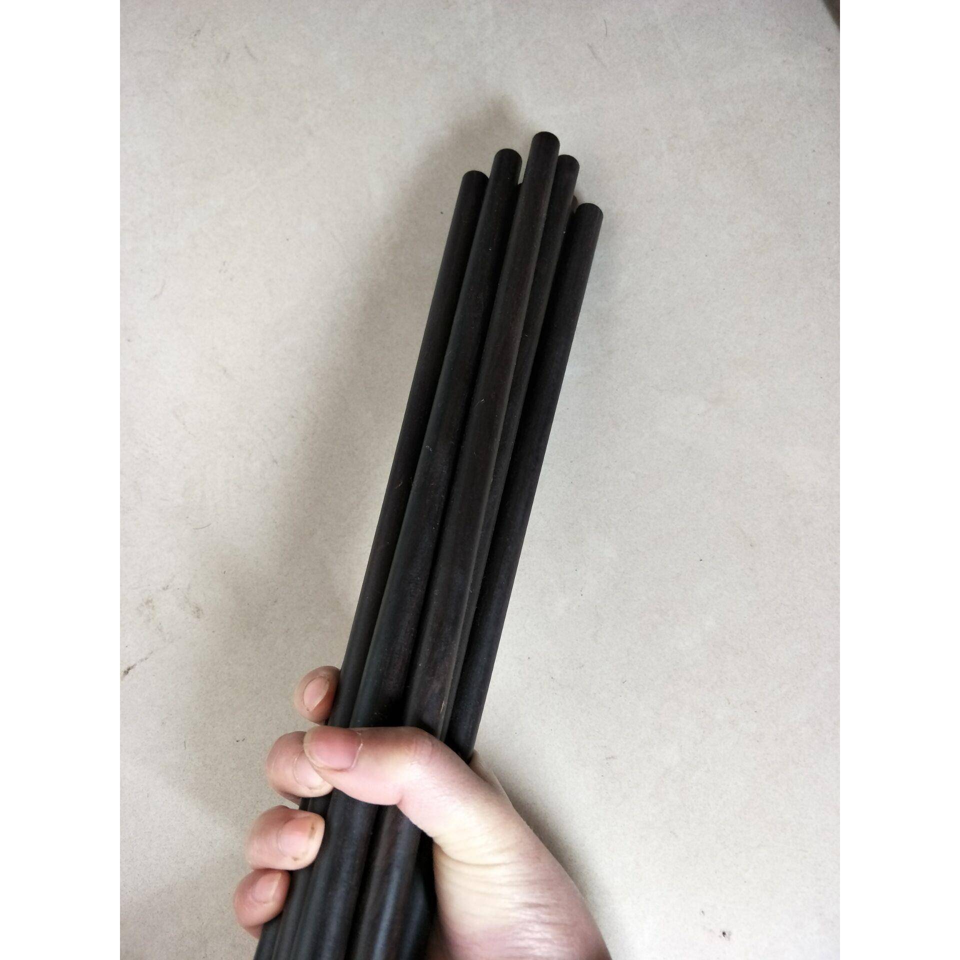 紫光檀黑檀木料圆棒圆棍木棒圆珠子料笔杆料红木料定制圆棒