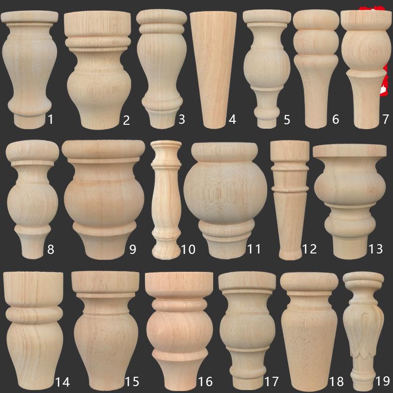 东阳木雕小件欧式实木桌、柜腿、圆腿、沙发、木腿、美式家具配件