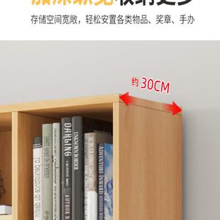 书架落地置物架一体靠墙客厅储物柜高2米2收纳格子柜简易家用书柜